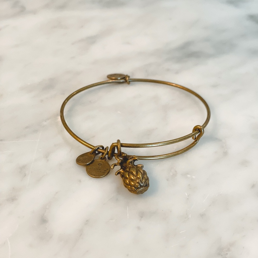 Alex and Ani gold pineapple bracelet